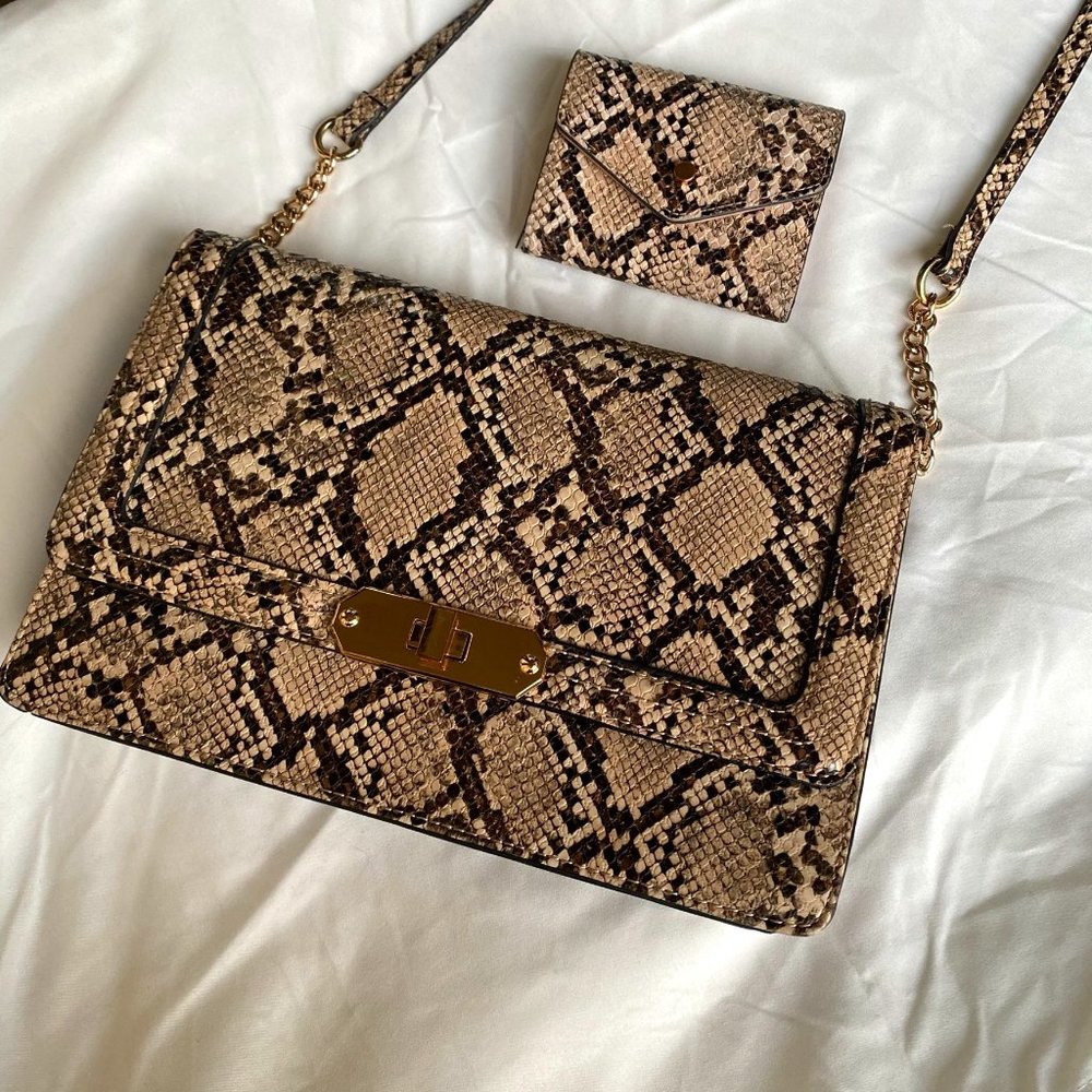 Snake skin purse and wallet